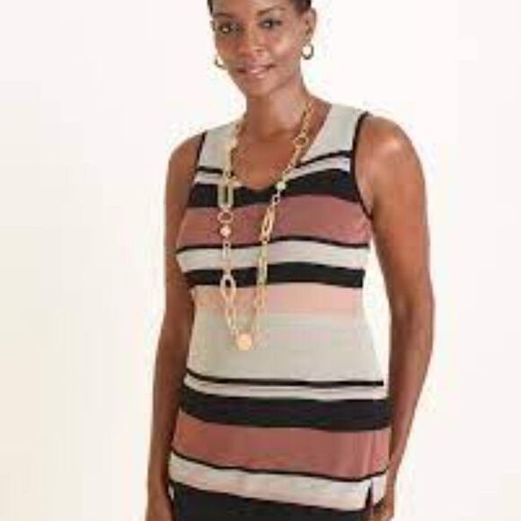 Chico's Multi color Stripe sweater Small NWOT - Picture 1 of 7